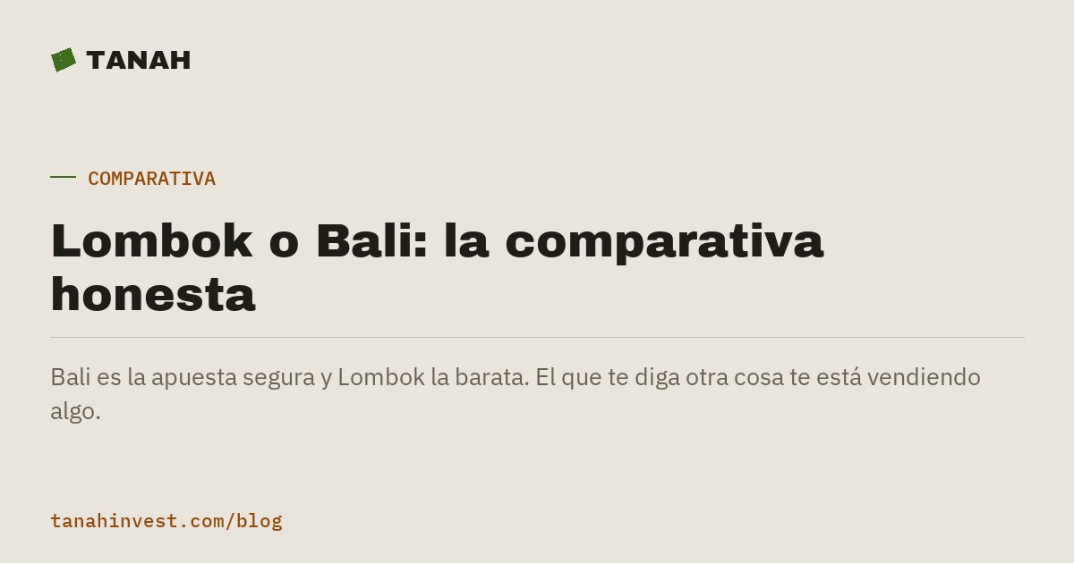 Bali, Lombok o Sumbawa: cuál de las tres es la tuya