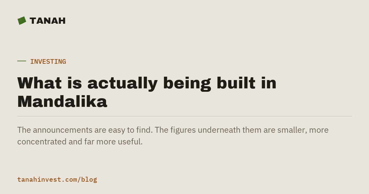 What is being built in Mandalika