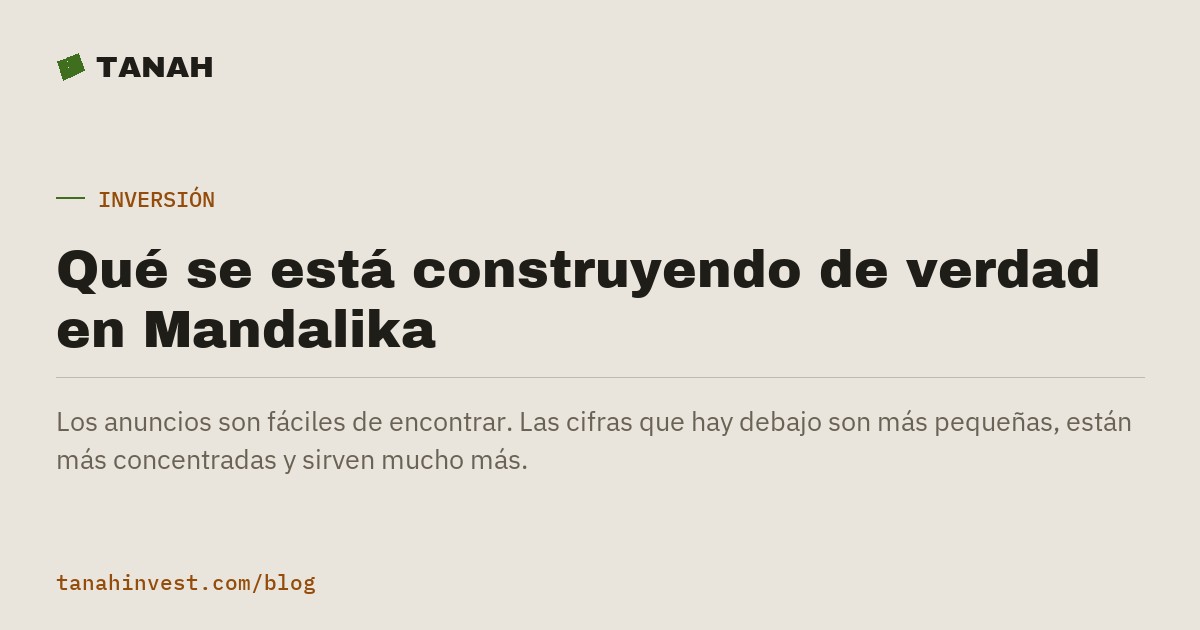 Lo que se está construyendo en Mandalika